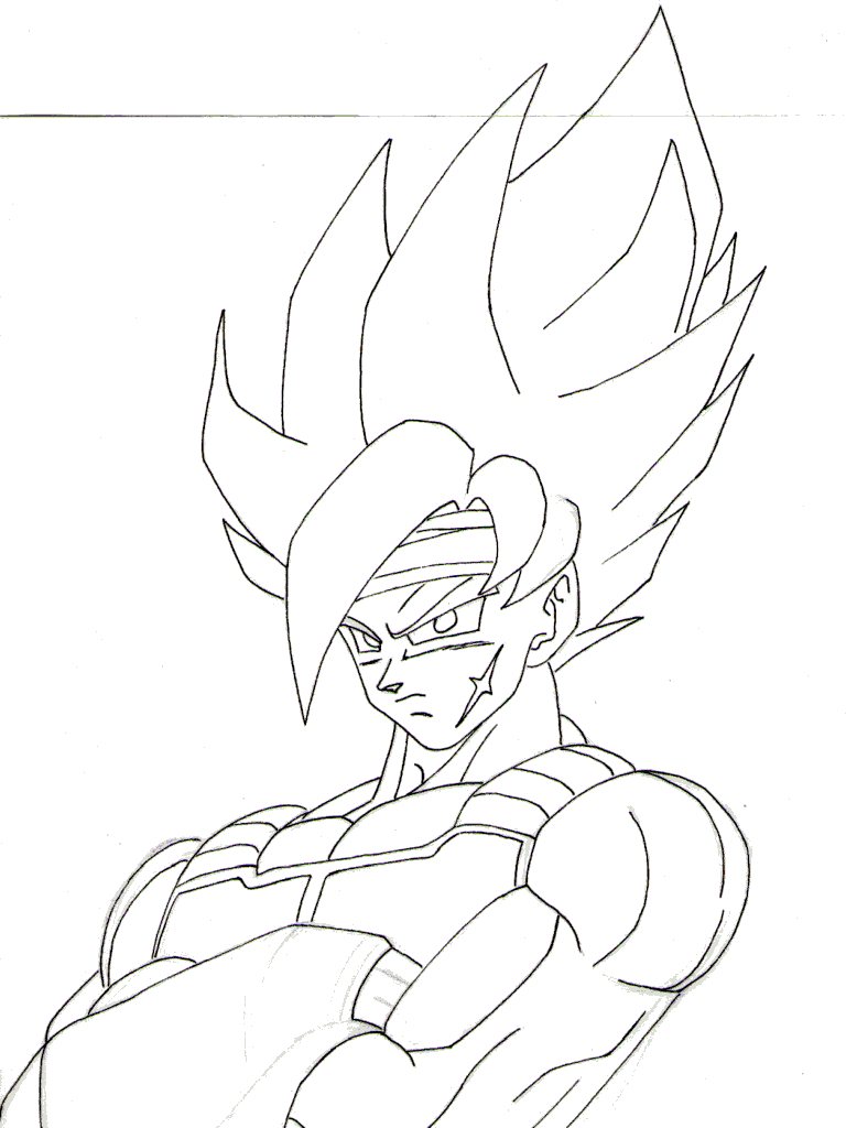 Dragon Ball Bardock Drawings Sketch Coloring Page